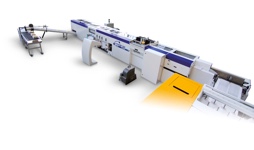 Inline, modular and multifunctional book finishing line.